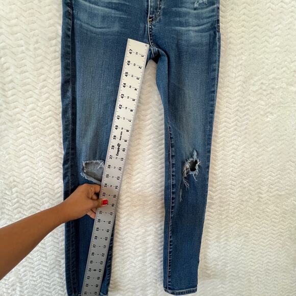 AG Adriano Goldschmied The Legging Ankle Super Skinny Distressed Jeans Sz 25R - Picture 12 of 14